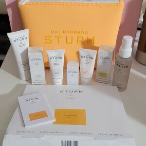 Dr. Barbara Sturm's New SUMMER KIT 7 Piece Set in Neoprene Yellow Bag